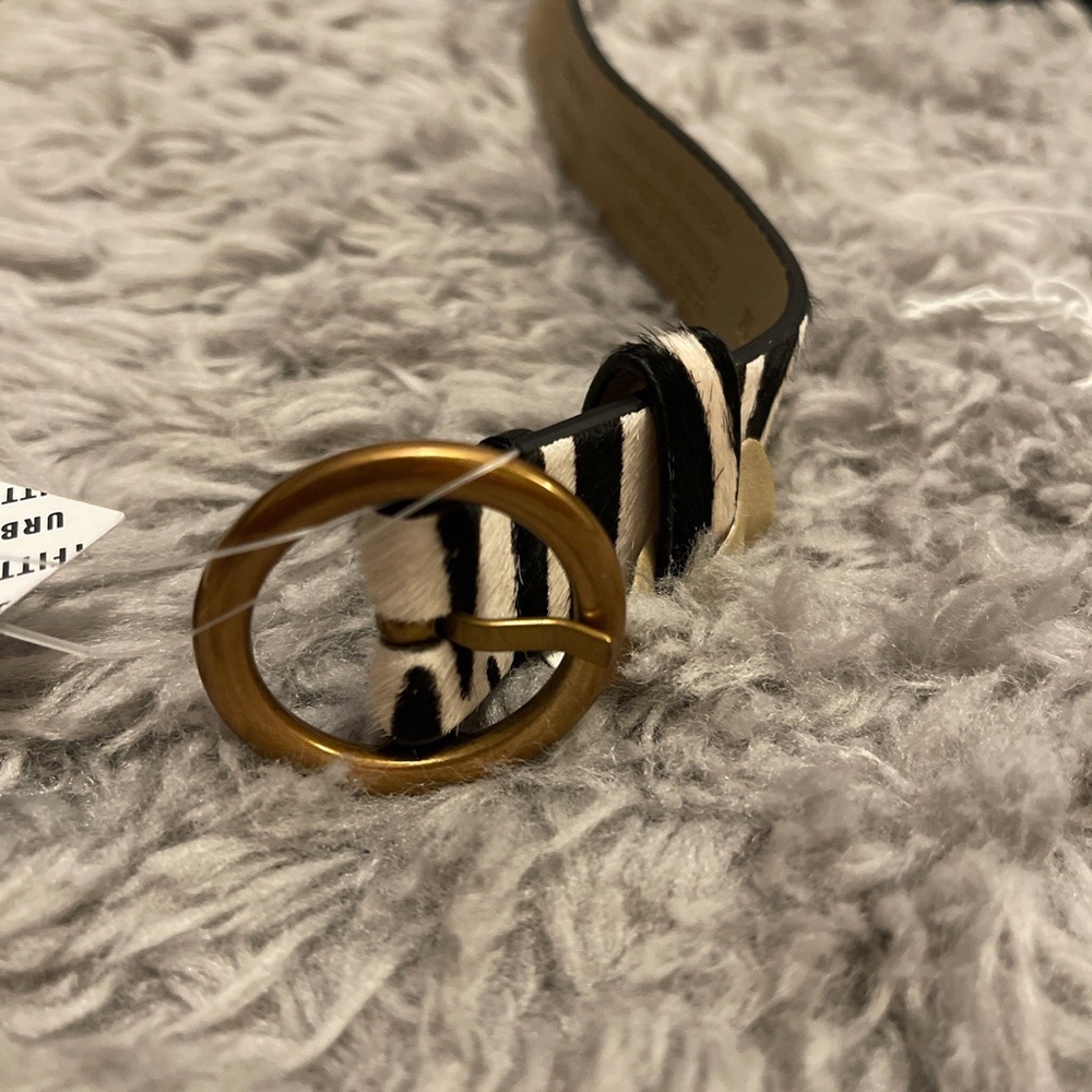 Urban outfitters zebra belt